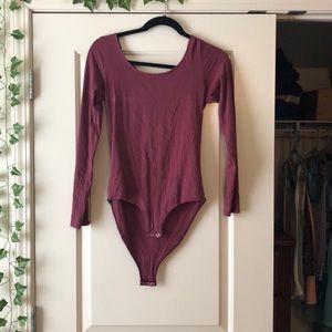 American Eagle Maroon Bodysuit